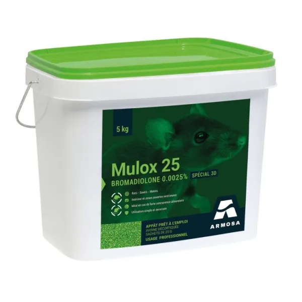 Avoine décortiqué Raticide Souricide MULOX 5KG