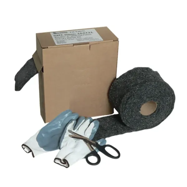 Kit de rebouchage; laine d'acier, gants, ciseau
