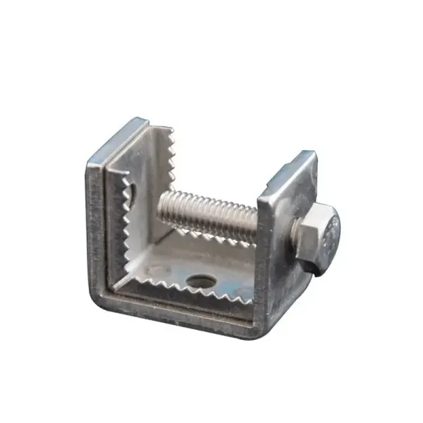 Pince de poutre 50mm type crapaud de serrage pour fixation sans perçage.