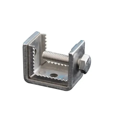 Pince de poutre 50mm type crapaud de serrage pour fixation sans perçage.