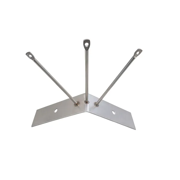 Support de faîtage triangulaire à 3 tiges en acier inoxydable.