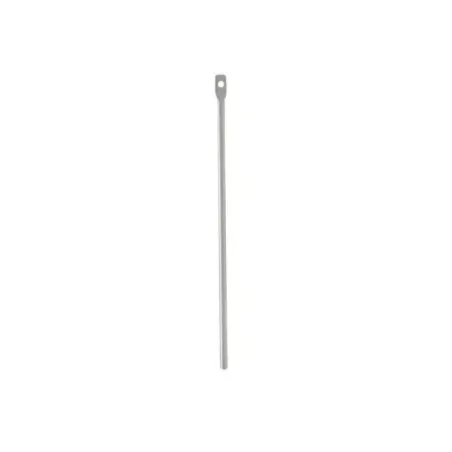 Tige en acier inoxydable 316 de 115 mm, avec extrémité chanfreinée pour une insertion facile par frappe.