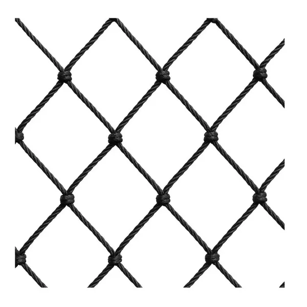 Filet anti-pigeon noir 10 m x 10 m, maille 50 mm, protection discrète pour balcon et façade.