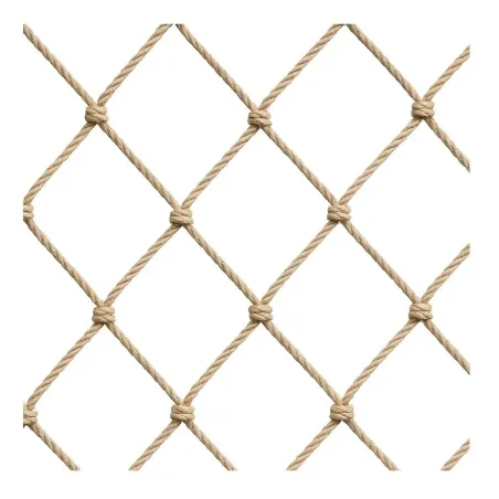 Filet anti-pigeon beige 10 m x 10 m, maille 50 mm, protection discrète pour balcon et façade.