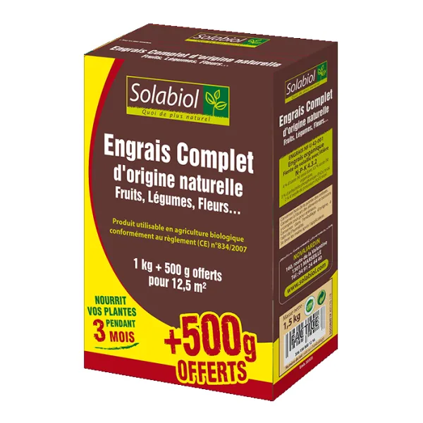 ENGRAIS COMPLET NATURELLE  Solabiol 1,5Kg