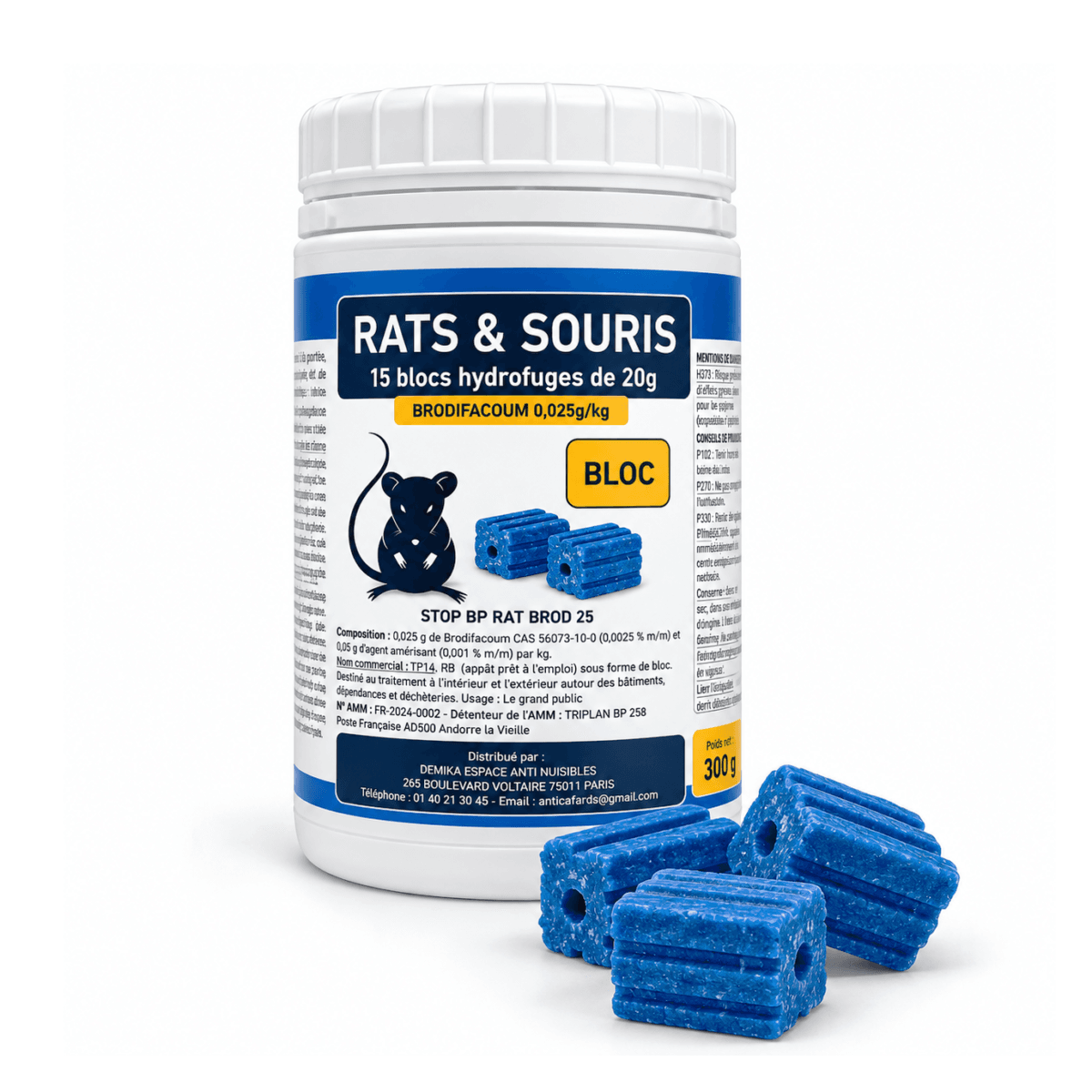 RATICIDE-SOURICIDE BLOC 300g