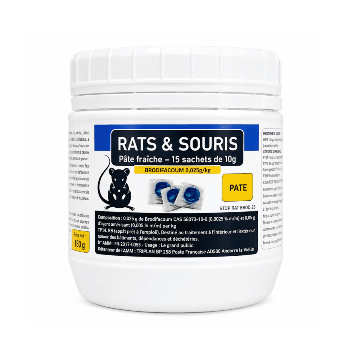 PATE RATICIDE SOURICIDE 150G