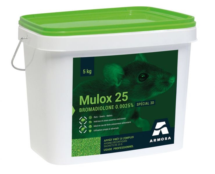 Avoine décortiqué Raticide Souricide MULOX 5KG