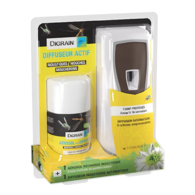 PACK DIGRAIN DIFFUSEUR AUTOMATIQUE + INSECTICIDE AEROSOL 250ml