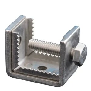 Pince de poutre 50mm type crapaud de serrage pour fixation sans perçage.