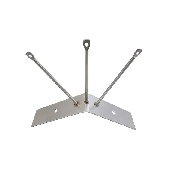 Support de faîtage triangulaire à 3 tiges en acier inoxydable.