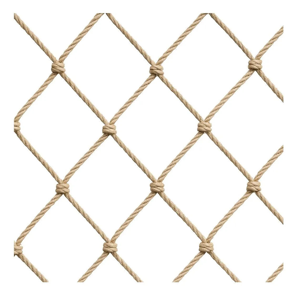 Filet anti-pigeon beige 10 m x 10 m, maille 50 mm, protection discrète pour balcon et façade.